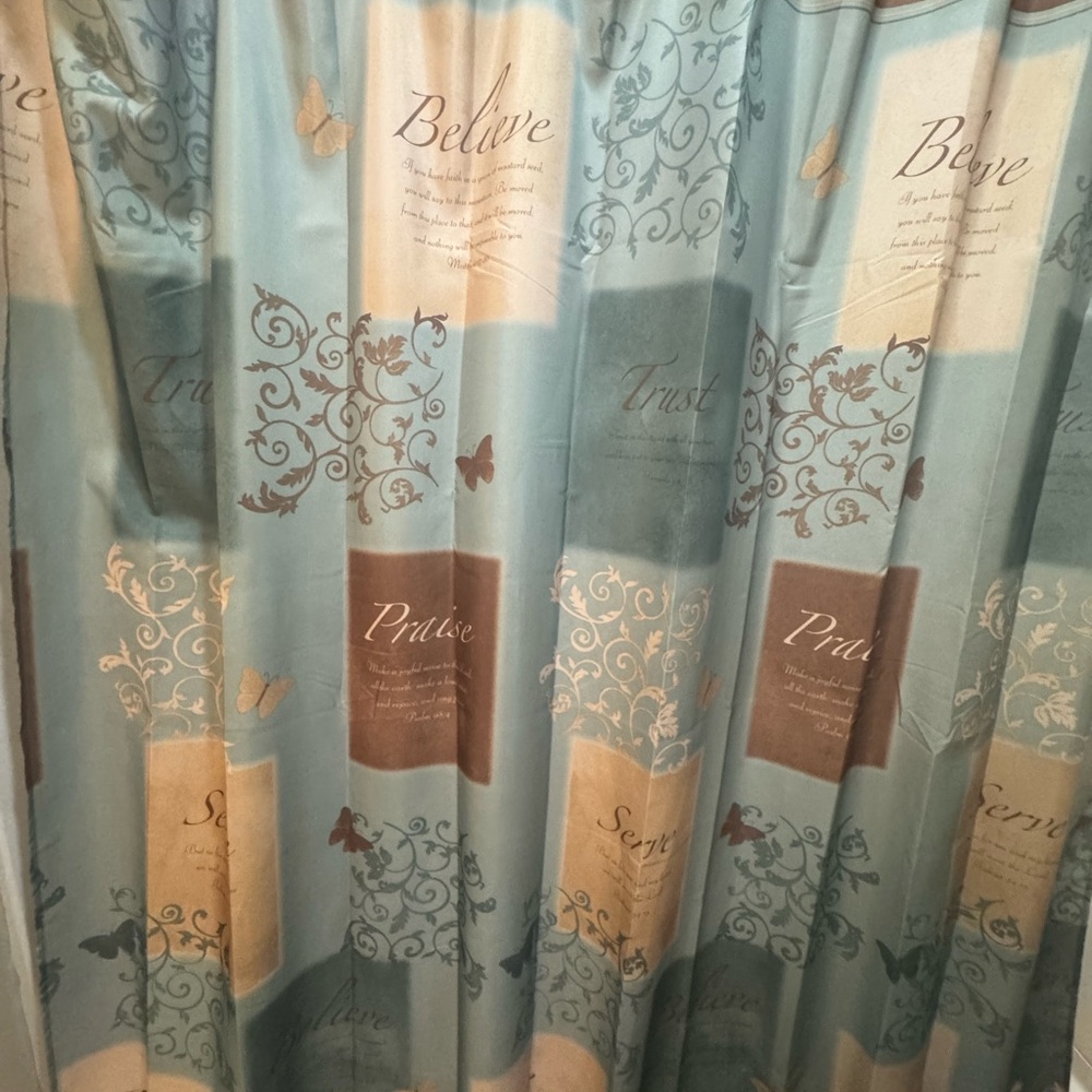 Inspirational Butterfly Shower Curtain